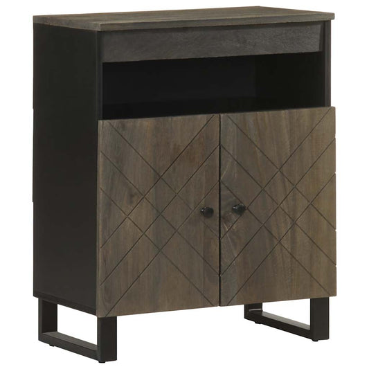 Sideboard Black Solid mango wood with grey finish Medium
