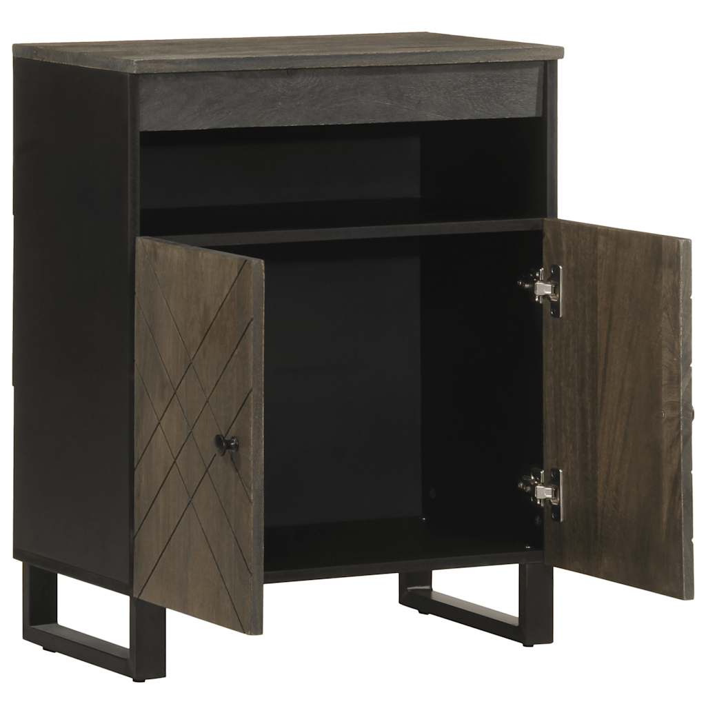 Sideboard Black Solid mango wood with grey finish Medium
