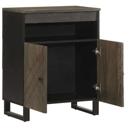 Sideboard Black Solid mango wood with grey finish Medium