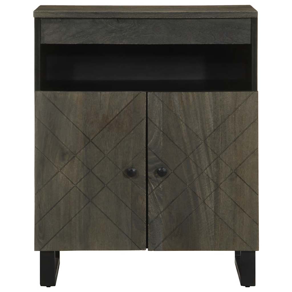 Sideboard Black Solid mango wood with grey finish Medium