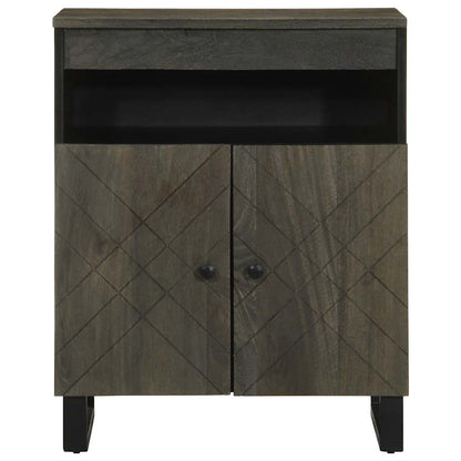 Sideboard Black Solid mango wood with grey finish Medium