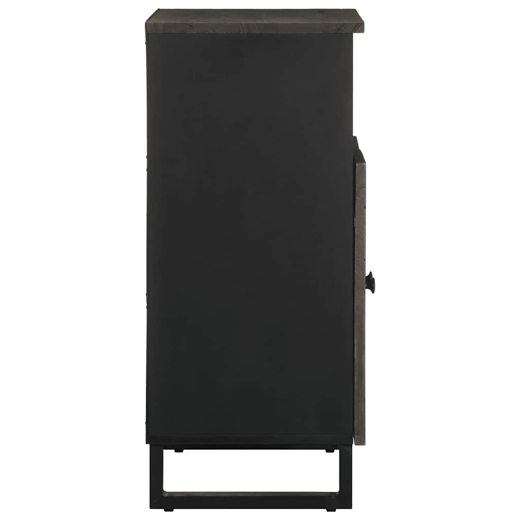 Sideboard Black Solid mango wood with grey finish Medium