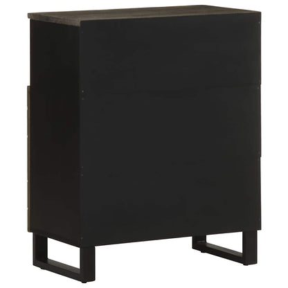 Sideboard Black Solid mango wood with grey finish Medium