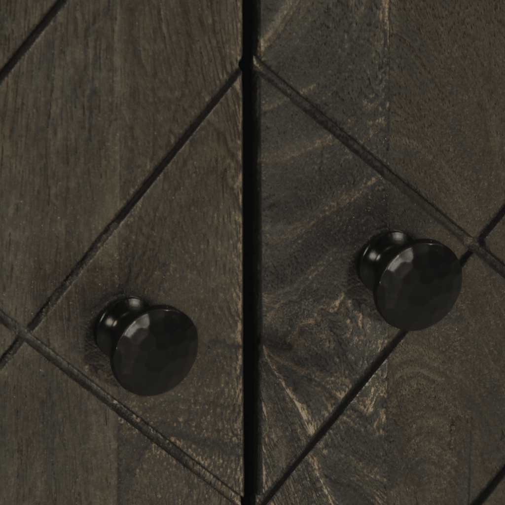 Sideboard Black Solid mango wood with grey finish Medium