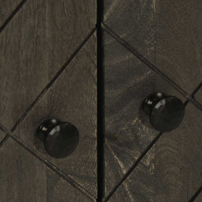 Sideboard Black Solid mango wood with grey finish Medium