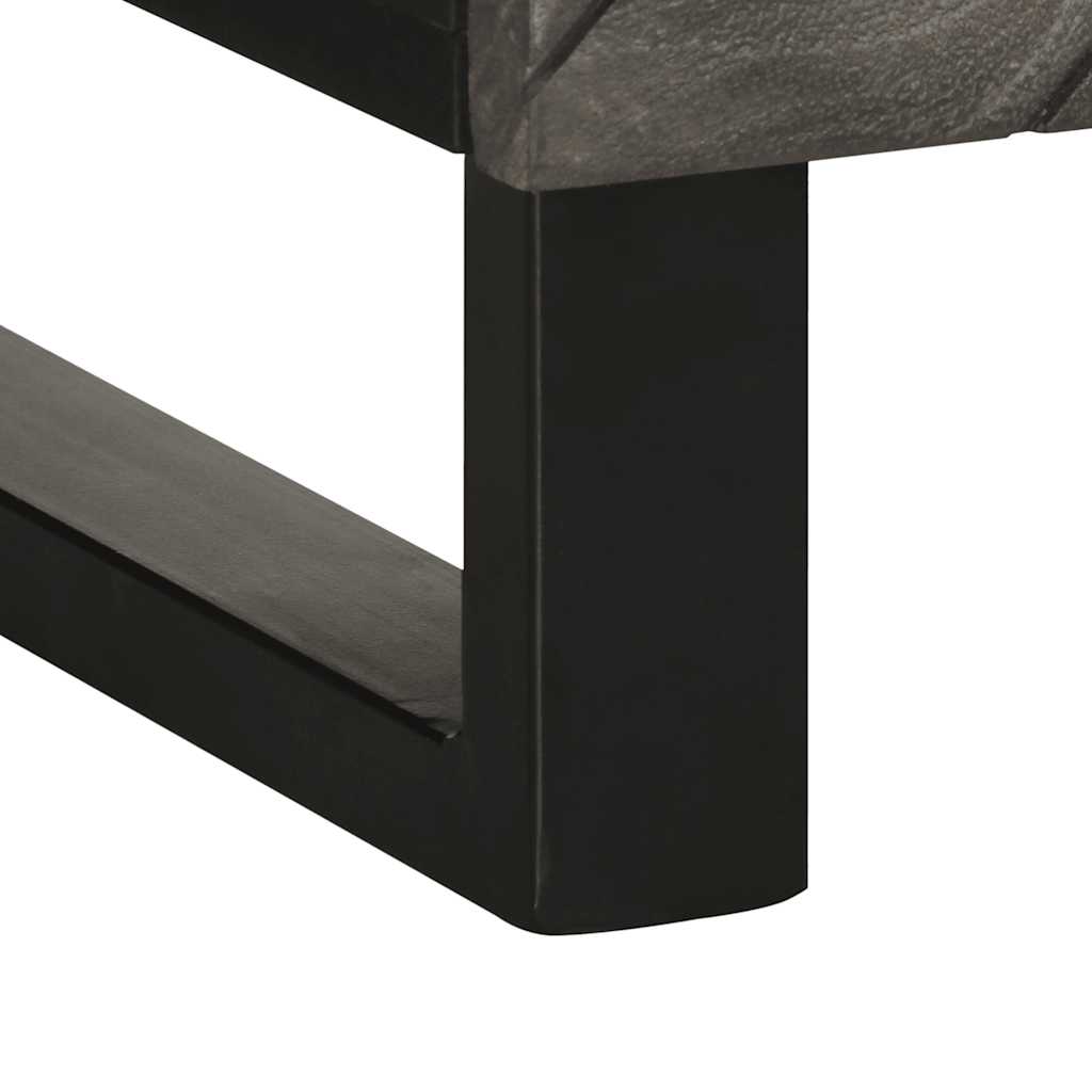 Sideboard Black Solid mango wood, engineered wood, metal Medium