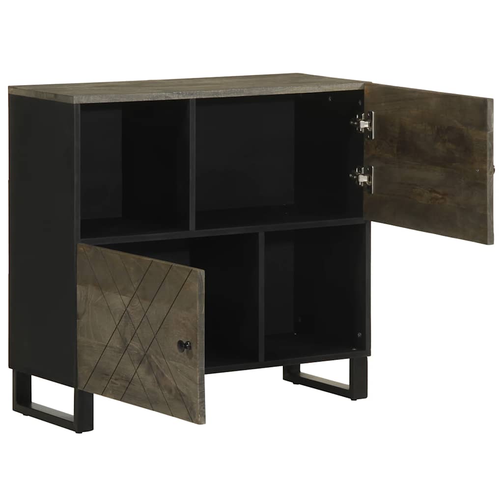 Sideboard Black Solid mango wood Medium Sideboard Rectangular