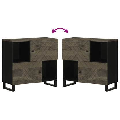 Sideboard Black Solid mango wood Medium Sideboard Rectangular