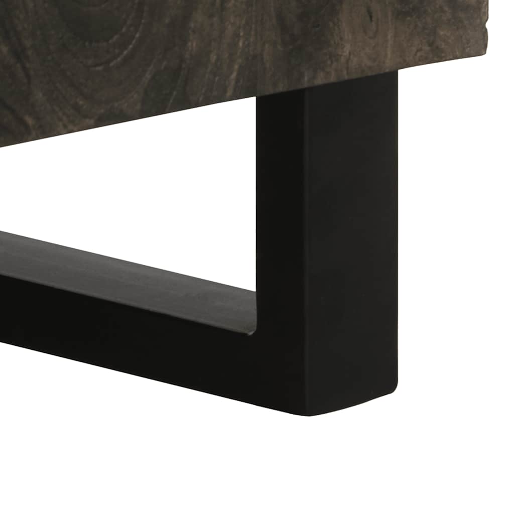 Sideboard Black Solid mango wood, engineered wood, metal Medium