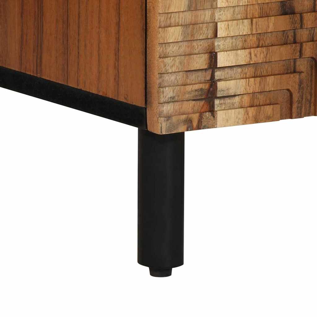 Sideboard with Door Brown 23.6" x 13" x 29.5" Solid Acacia wood