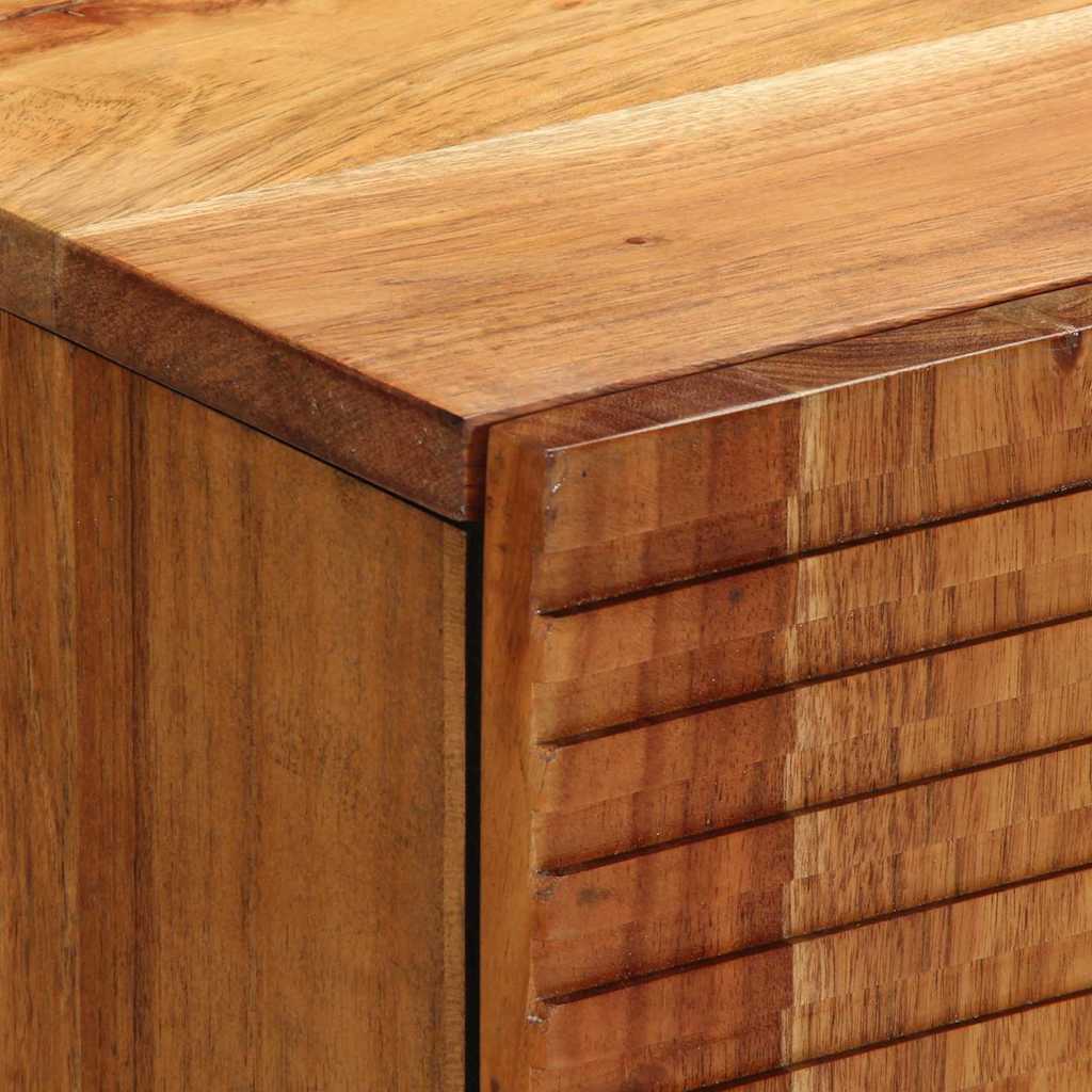 Sideboard with Door Brown 23.6" x 13" x 29.5" Solid Acacia wood