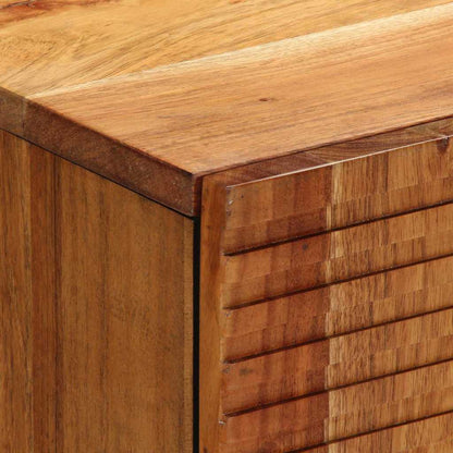 Sideboard with Door Brown 23.6" x 13" x 29.5" Solid Acacia wood