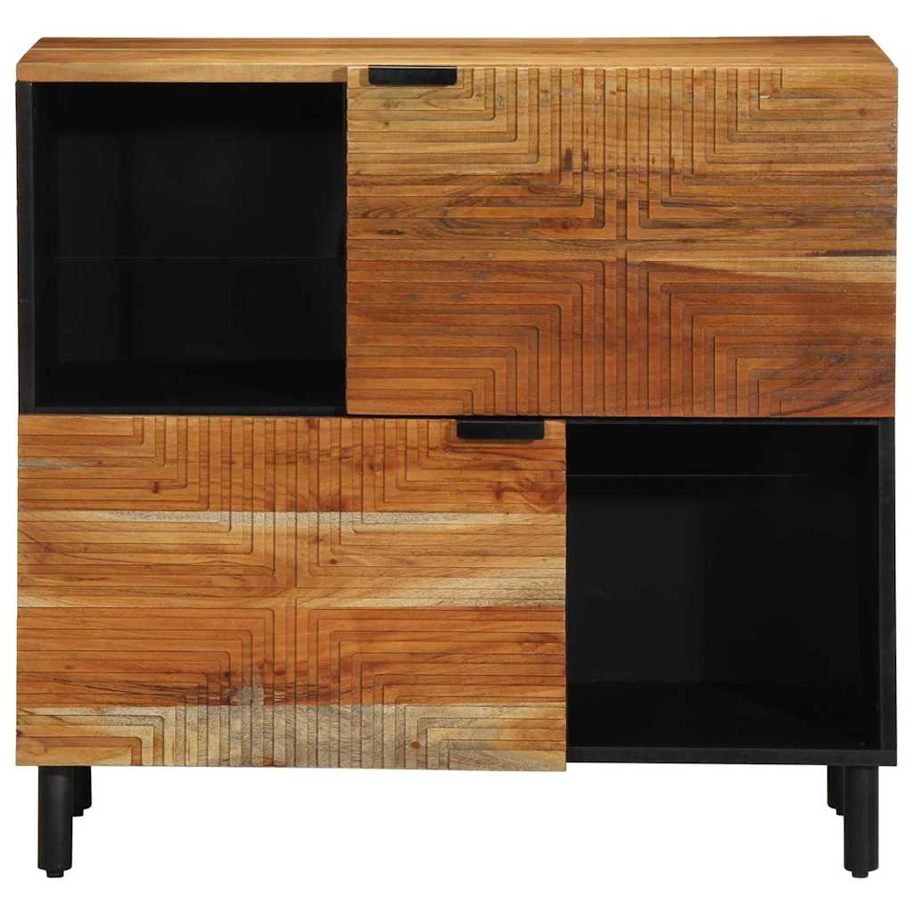 Sideboard with Shelf Brown 80 x 33 x 75 cm Solid Acacia wood