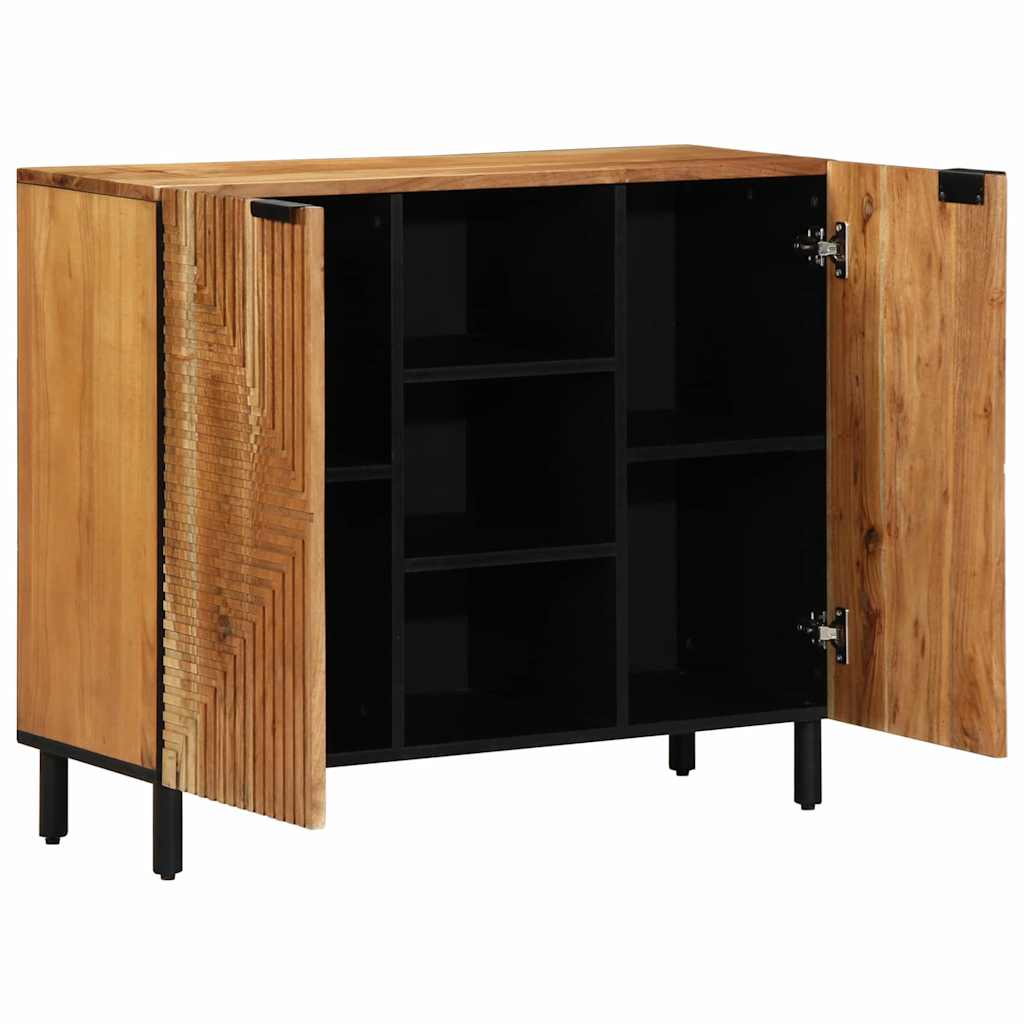 Sideboard with Shelf Brown 90 x 33 x 75 cm Solid Acacia wood