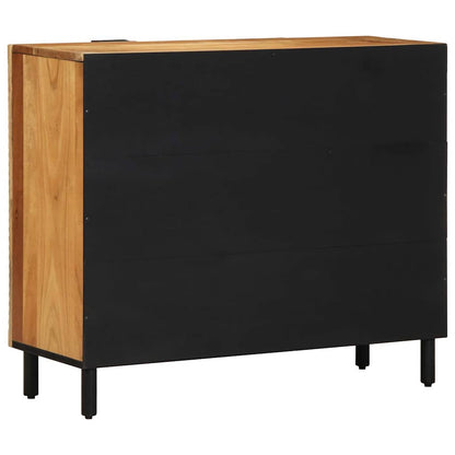 Sideboard with Shelf Brown 90 x 33 x 75 cm Solid Acacia wood
