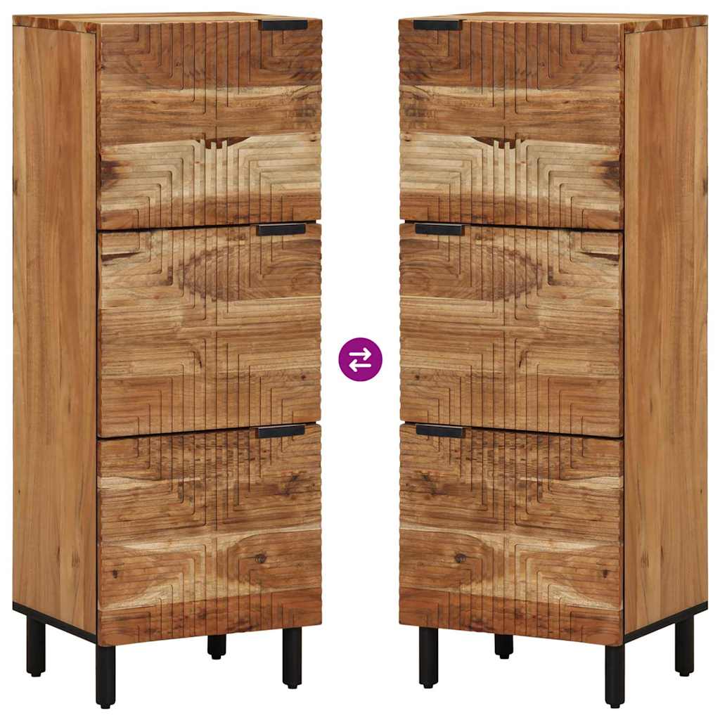 Highboard with Shelf Brown 40 x 33 x 110 cm Solid Acacia wood