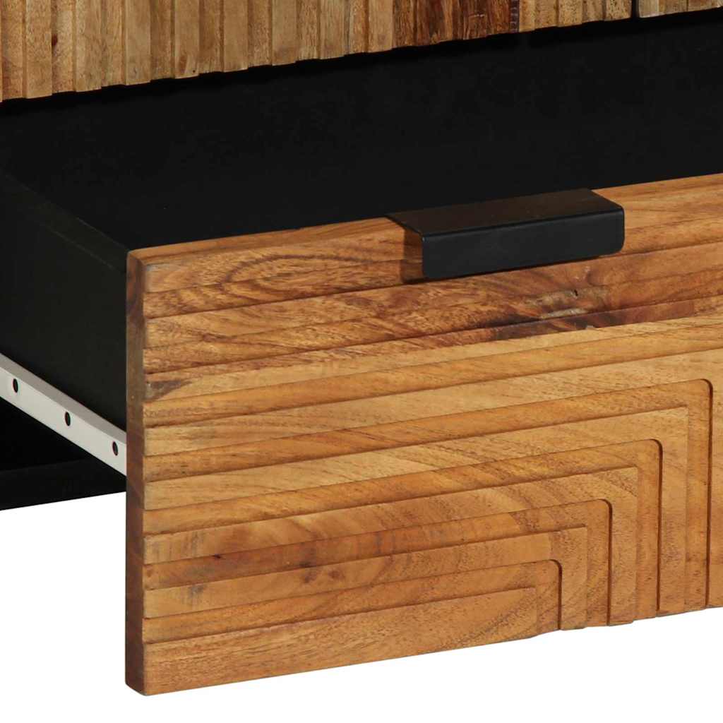 Highboard with Shelf Brown 60 x 33 x 100 cm Solid Acacia wood