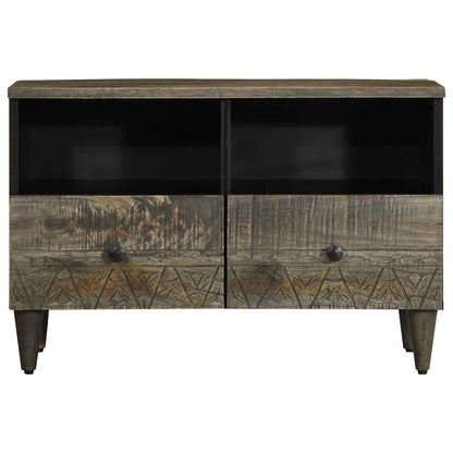TV Cabinet Light Grey Solid Mango Wood Medium TV Cabinet