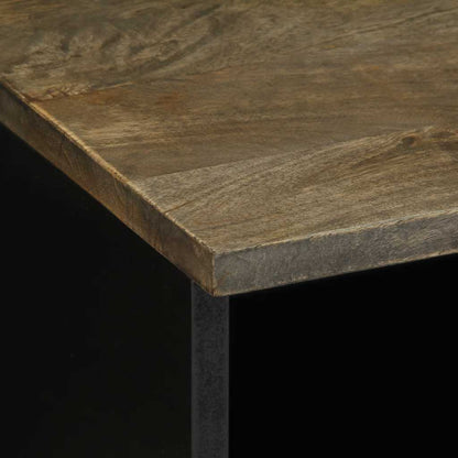 TV Cabinet Light Grey Solid Mango Wood Medium TV Cabinet