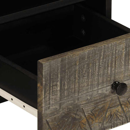 TV Cabinet Light Grey Solid Mango Wood Medium TV Cabinet