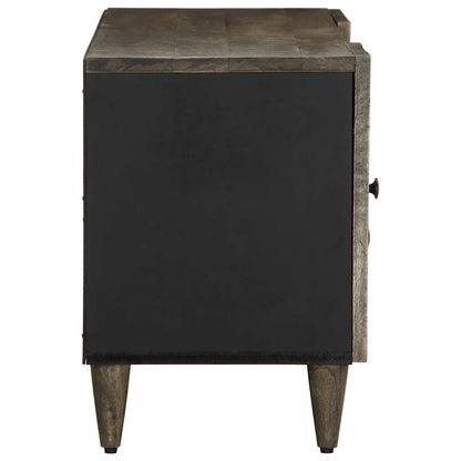 TV Cabinet Light Grey Solid mango wood, engineered wood, metal