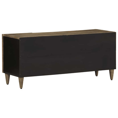 TV Cabinet Light Grey Solid mango wood, engineered wood, metal