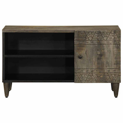 TV Cabinet Light Grey Solid Mango Wood Medium TV Cabinet