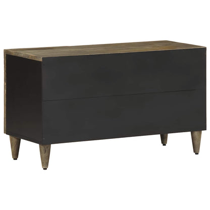 TV Cabinet Light Grey Solid Mango Wood Medium TV Cabinet