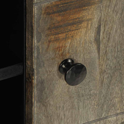 TV Cabinet Light Grey Solid Mango Wood Medium TV Cabinet