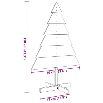 Wooden Christmas Tree Natural wood Solid wood 43.3 in tall
