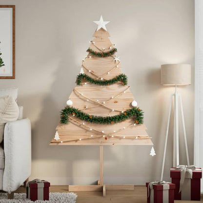 Wooden Christmas Tree Natural Wood Solid Wood 59.1 in