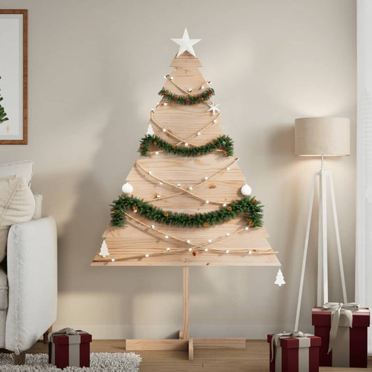 Wooden Christmas Tree Natural Wood Solid Wood 59.1 in