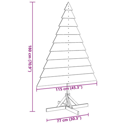 Wooden Christmas Tree Natural wood Solid wood 70.9 in height