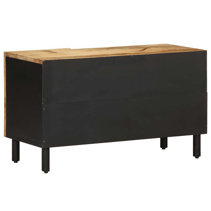 TV Cabinet Black Solid mango wood, iron Medium TV Cabinet