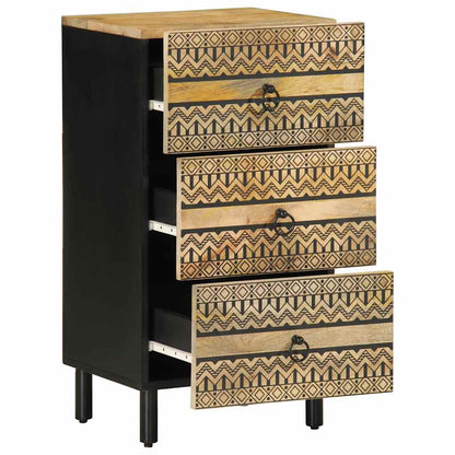 Sideboard Black Solid rough mango wood, iron Medium Sideboard