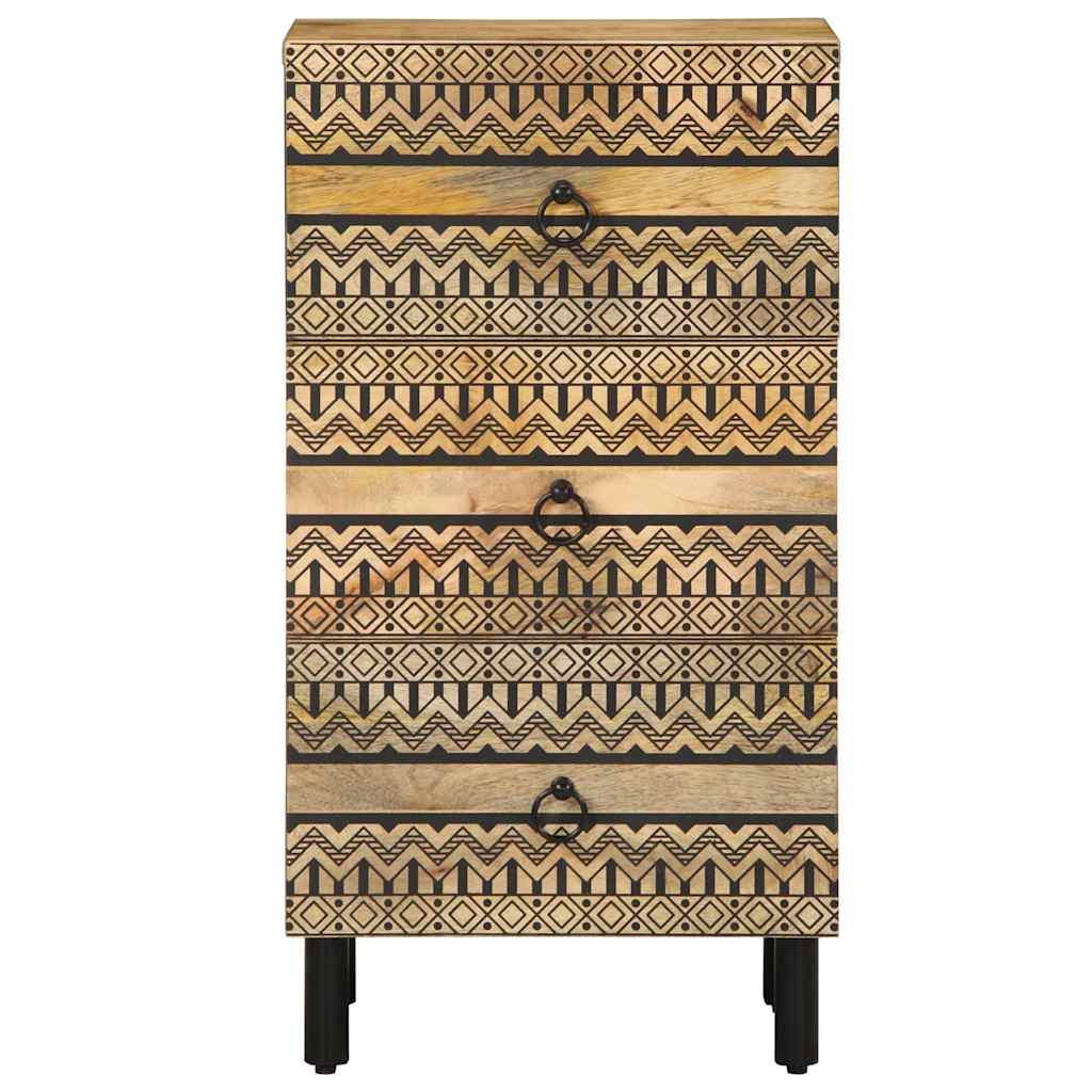 Sideboard Black Solid rough mango wood, iron Medium Sideboard