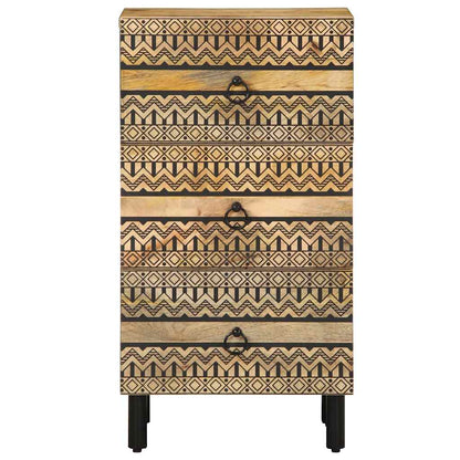 Sideboard Black Solid rough mango wood, iron Medium Sideboard