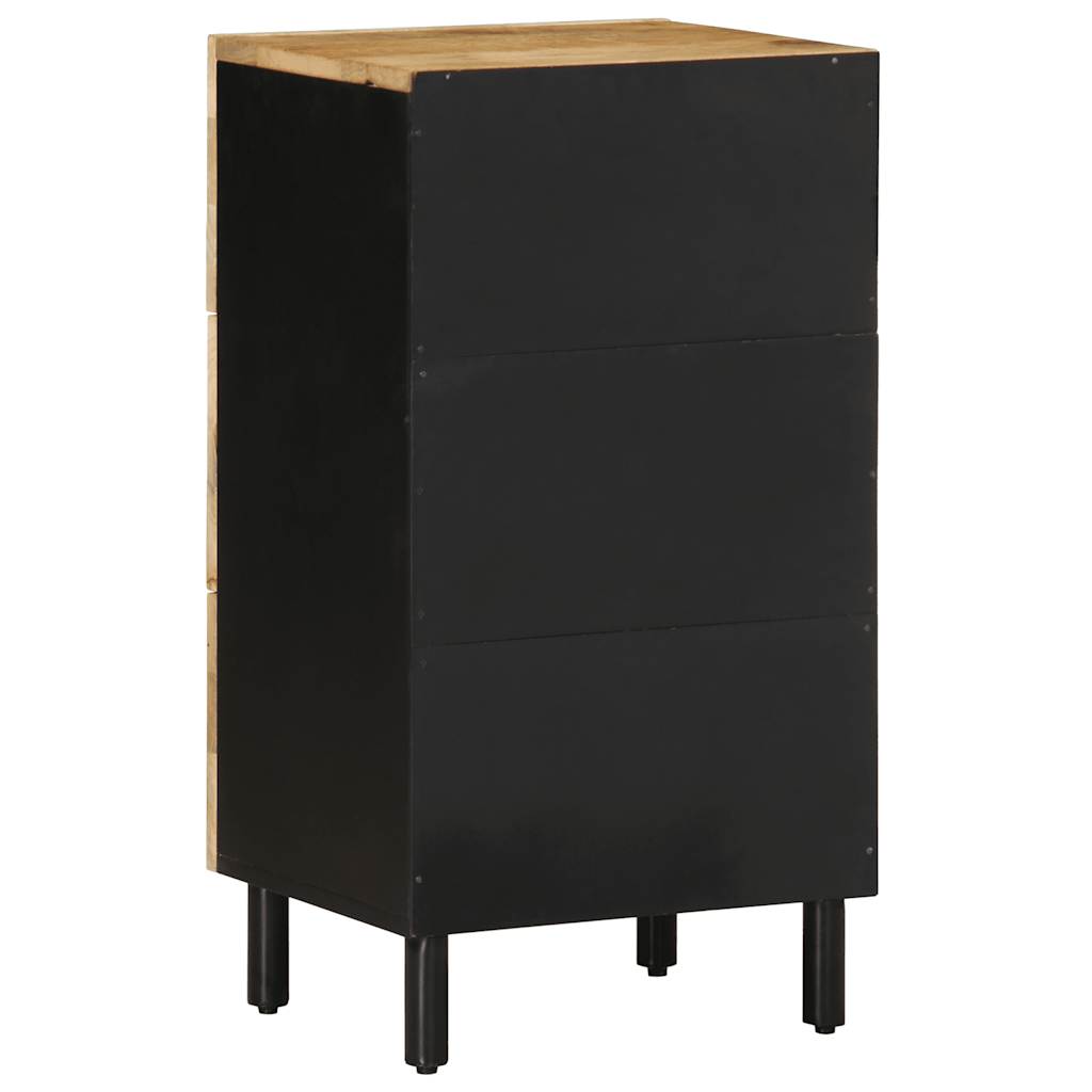 Sideboard Black Solid rough mango wood, iron Medium Sideboard