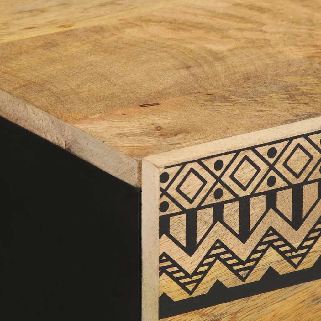 Sideboard Black Solid rough mango wood, iron Medium Sideboard