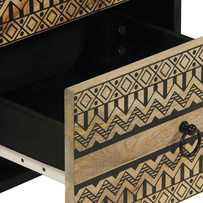 Sideboard Black Solid rough mango wood, iron Medium Sideboard