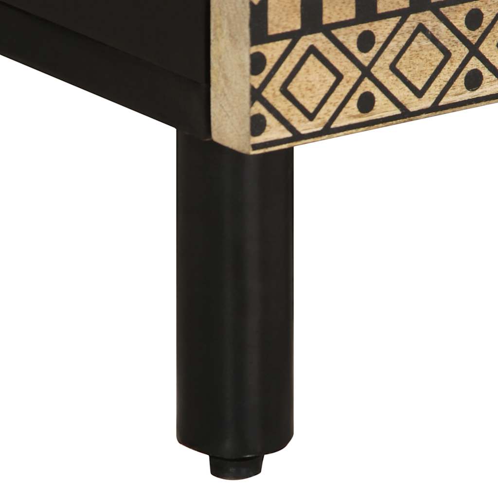 Sideboard Black Solid rough mango wood, iron Medium Sideboard