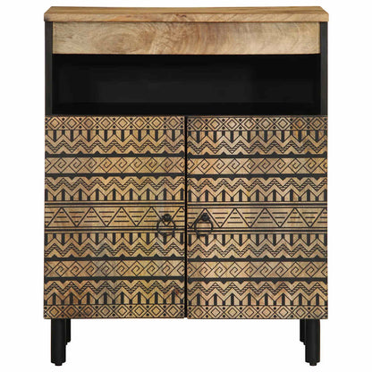 Sideboard Black Solid rough mango wood and iron Medium Sideboard