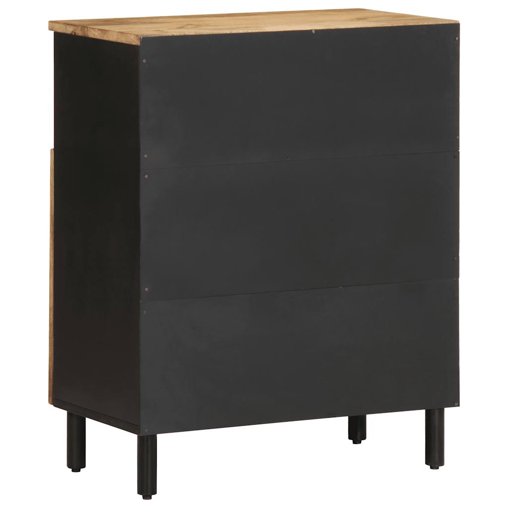 Sideboard Black Solid rough mango wood and iron Medium Sideboard