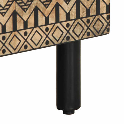 Sideboard Black Solid rough mango wood and iron Medium Sideboard