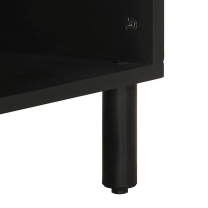 Sideboard Black and natural wood Solid rough mango wood, iron