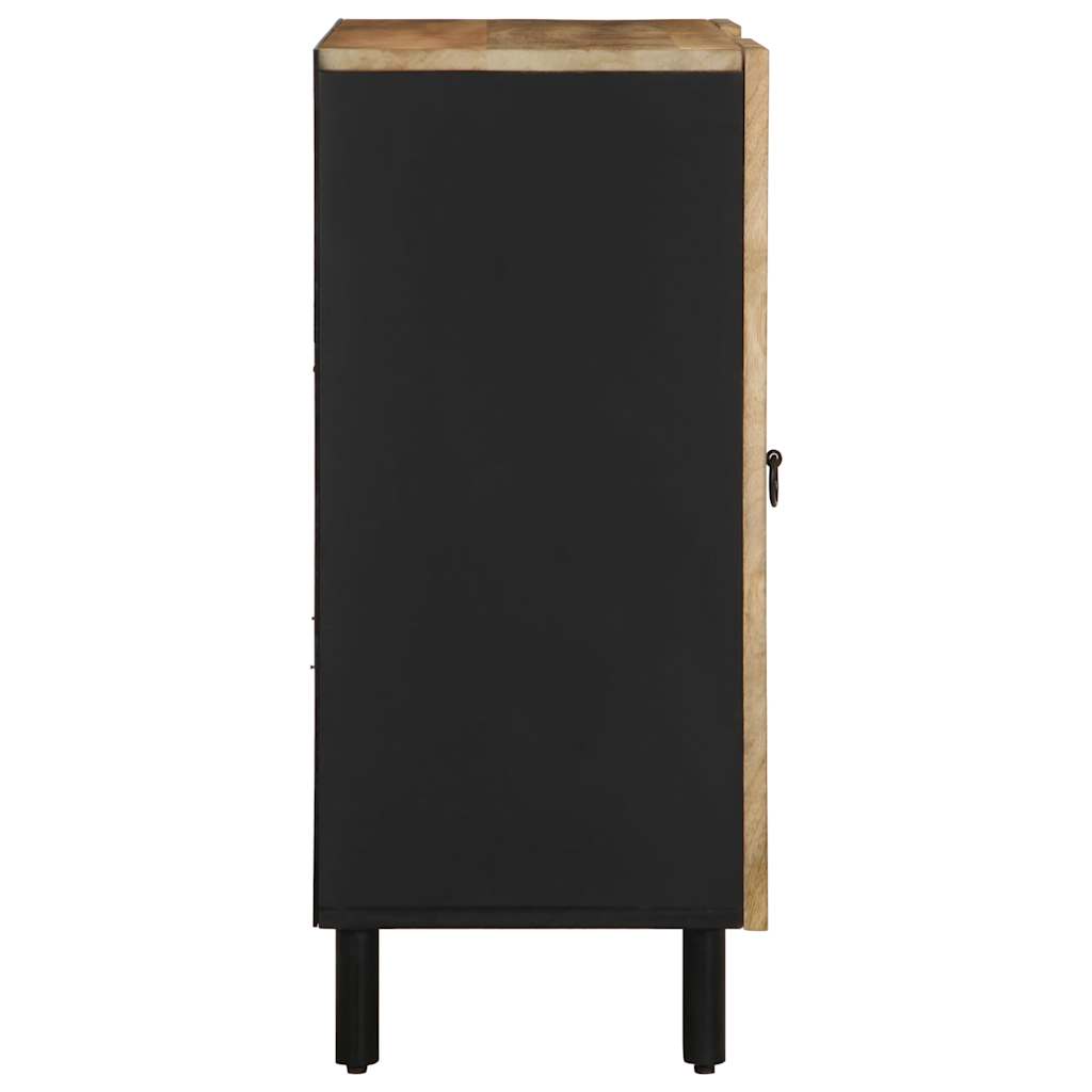 Sideboard Black Solid Mango Wood 35.4 x 13.2 x 29.5 in Sideboard