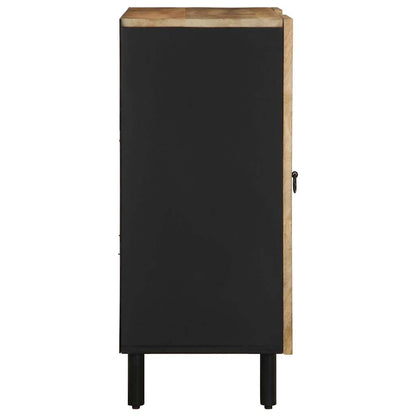 Sideboard Black Solid Mango Wood 35.4 x 13.2 x 29.5 in Sideboard