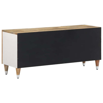 TV Cabinet Natural Mango Wood and White