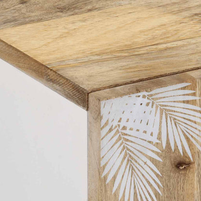 TV Cabinet Natural Mango Wood and White