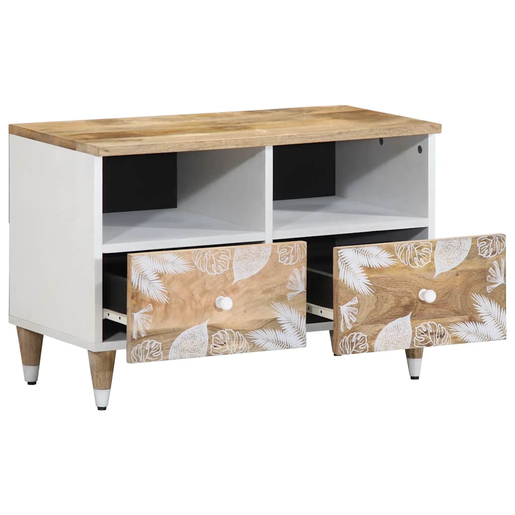TV Cabinet Mango Natural with White Paint